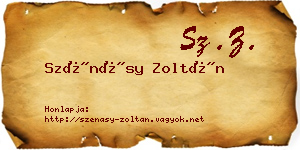 Szénásy Zoltán névjegykártya